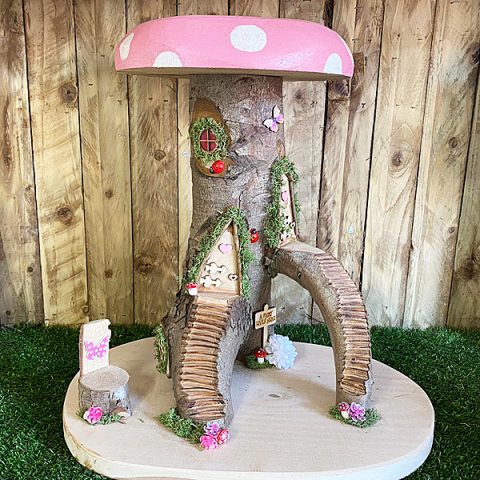 Wooden Log Fairy House - Oak Tree Children's Farm